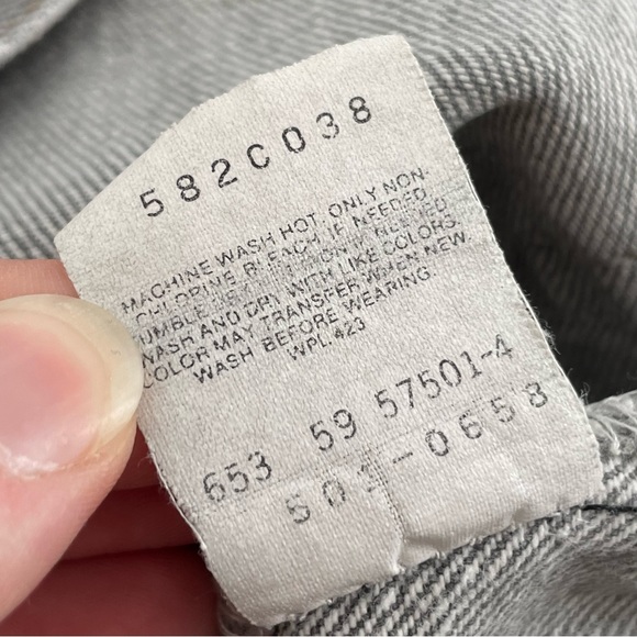 Levi’s Men’s Straight Fit Jeans Gray Distressed Splatter 100% Cotton 32x32 - Picture 9 of 10